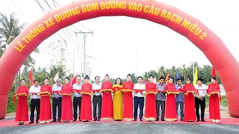 Thông xe Đường gom đường vào cầu Rạch Miễu 2