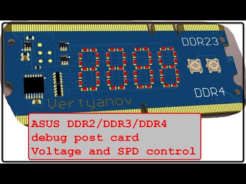 Пост карта в слот памяти DDR2 DDR3 DDR4 и дополнительные функции. DDR234 + exta.