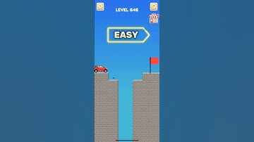 draw bridge puzzle game play level 646🚘 #gaming #drawing #Shorts