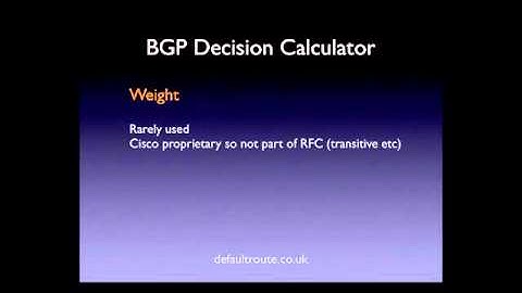 BGP Best Path Selection