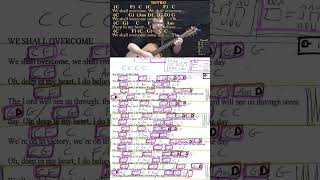 We Shall Overcome (HYMN) Short Strum Guitar Cover Lesson in C with Chords/Lyrics #shorts