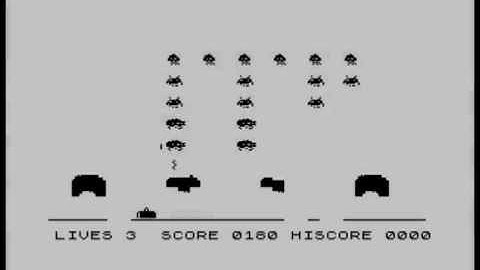 Hires Space Invaders on a real ZX81