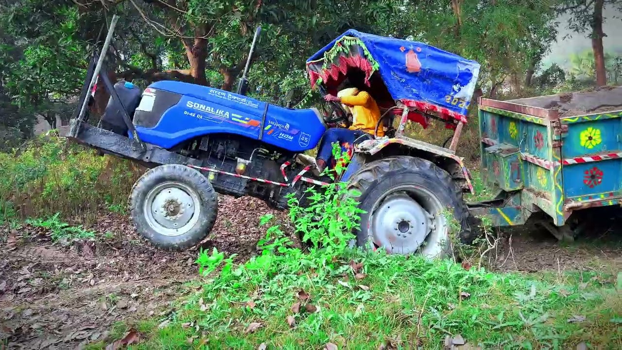 Sonalika DI-42 RX trolley Ke Sabha Chuki Hai ￼ Swaraj 735 XT￼ full overload trolley ￼