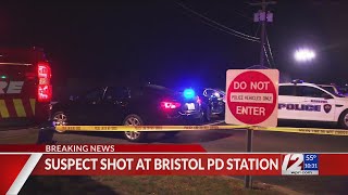 Suspect shot outside Bristol Police Department