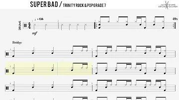 How to Play Super Bad  - Trinity Rock & Pop Drums Grade 7