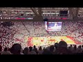 A record crowd of 20,361 &quot;Calling the Hogs&quot; at Bud Walton Arena.