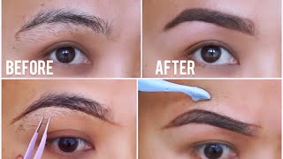 How to pluck your brows the right way | At Home Eyebrow Routine @titiscorner