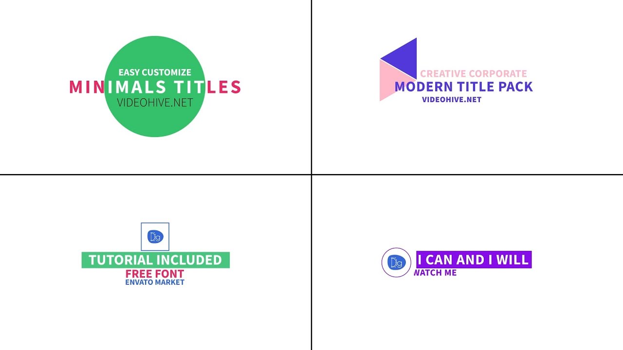 Modern Title Text Animation After Effects Templates Free Download 