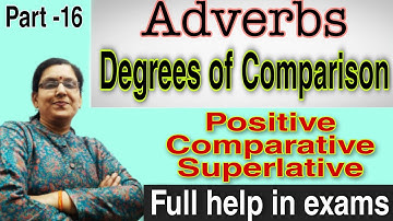 Adverbs | Degrees of Comparison | Parts of Speech part-16 | Positive, Comparative, Superlative