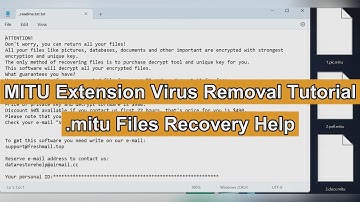 How to Remove MITU Extension Virus? [.mitu Files Recovery]