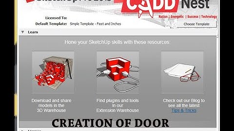 Door creation using sketchup - CADD Nest