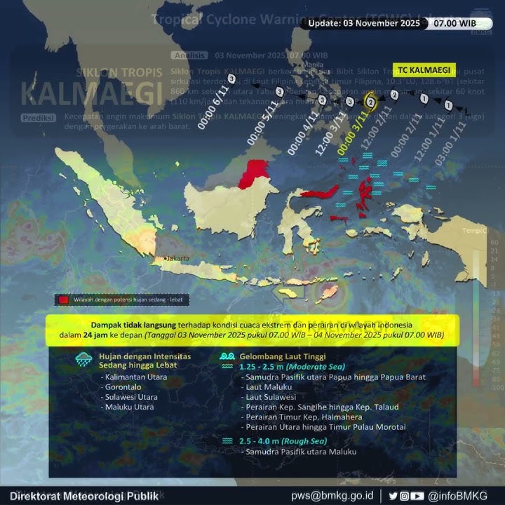Info cuaca khusus Siklon Tropis KALMAEGI