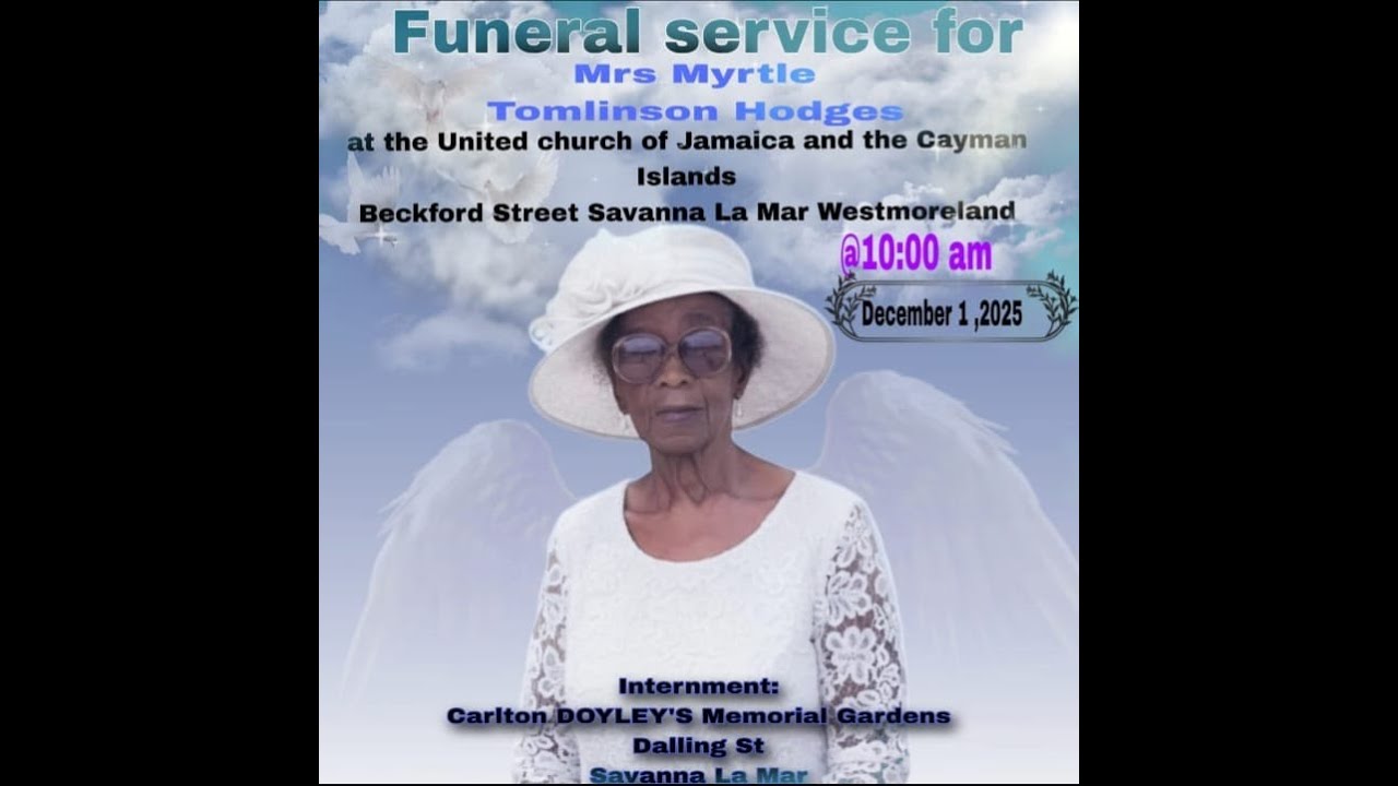 Funeral Service for Mrs. Myrtle Tomlinson Hodges - YouTube