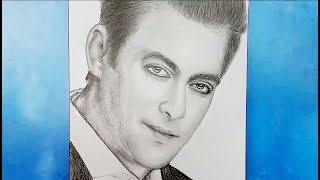 Salman Khan draw and painting step by step