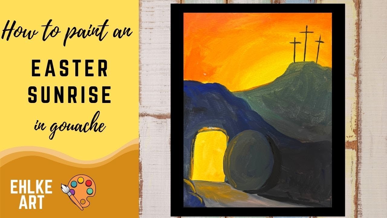 How to PAINT an EASTER SUNRISE - YouTube