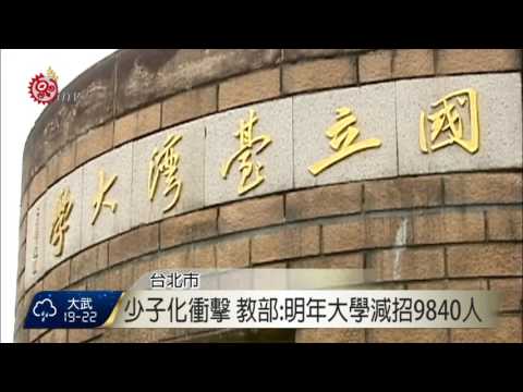 明年大學減招9840人創紀錄 台大也入列 2016-12-27 TITV 原視新聞