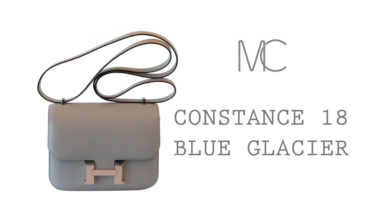 Hermès Constance Mini 18 Bleu Glacier - Epsom PHW