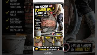 This Wall Plastering Machine Finishes a Room in Minutes! #engineering #shorts