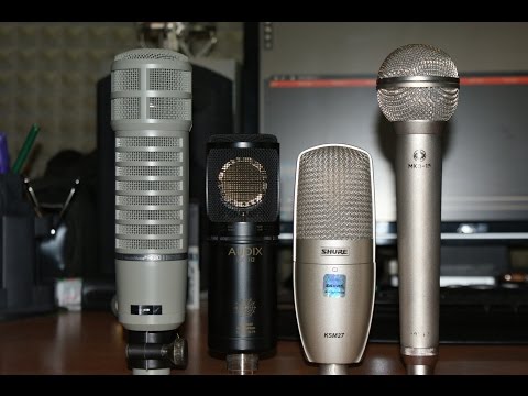 Audix cx112(usa),Shure ksm27(Usa),Electro Voice re 20(usa),Oktava mke 15 Mic Shootout