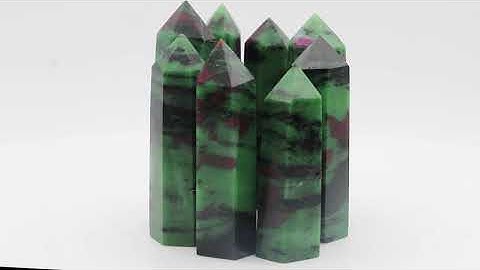 Natural Ruby Zoisite Obelisk Tower Point wand healing crystal