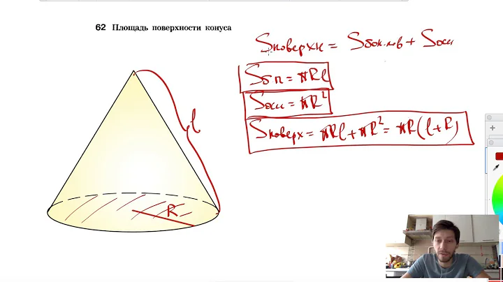 62. Surface area of ​​a cone