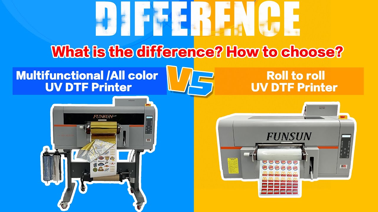 Multifunctional All color UV DTF Printer VS Roll to roll UVDTF Printer ...