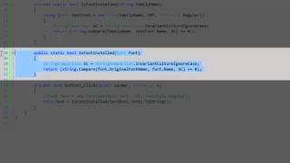 Check to see if a font is installed in C#