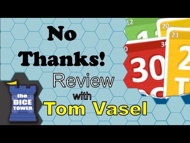 No Thanks Review With Tom Vasel Youtube