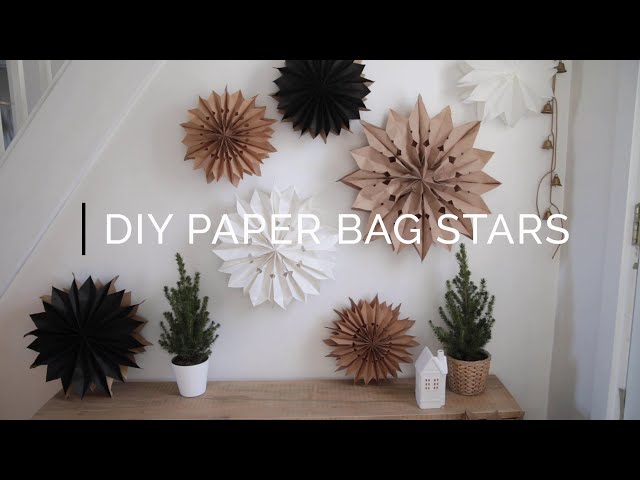 Learn how to make big paper stars from lunch bags! ⋆ Made With Lev