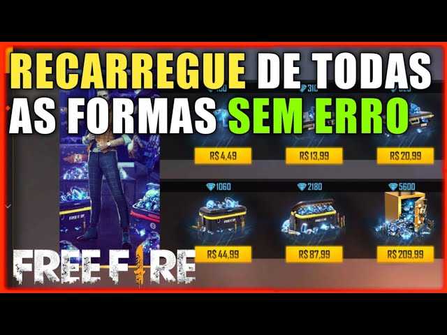 Como fazer Recarga do Free fire dentro do jogo (sem erro) 