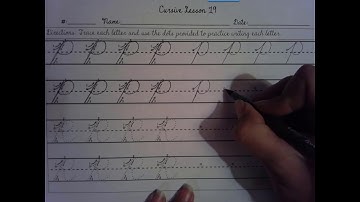 Cursive Lesson 19 P & R