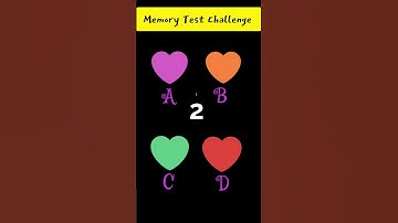 Memory Test 🤯 || Riddles And Puzzles For Iq Test || part 2 || #shorts #quiztime