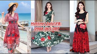 59 Kiểu Đầm Maxi Hoa Siêu Dễ Thương mặc mùa Hè