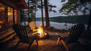 Tranquil Lakeside Campfire: Peaceful Cozy Fire Sounds for Deep Sleep and Relaxation