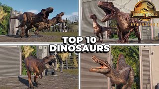 TOP 10 Best Dinosaur Roars 🦖 Jurassic World Evolution 2 - JWE2