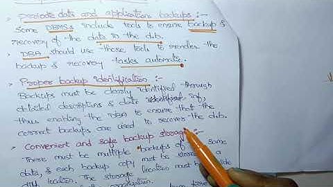 database recovery techniques in dbms @btechcsetutorial7264