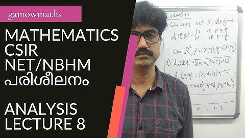 Lecture 8, Analysis. Mathematics CSIR NET/NBHM coaching in Malayalam. oben balls