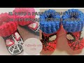 TCL// EL PASO A PASO DE COM TEJER ZAPATITOS DEL HOMBRE ARANA// HOW TO CROCHET SPIDERMAN SOCKS