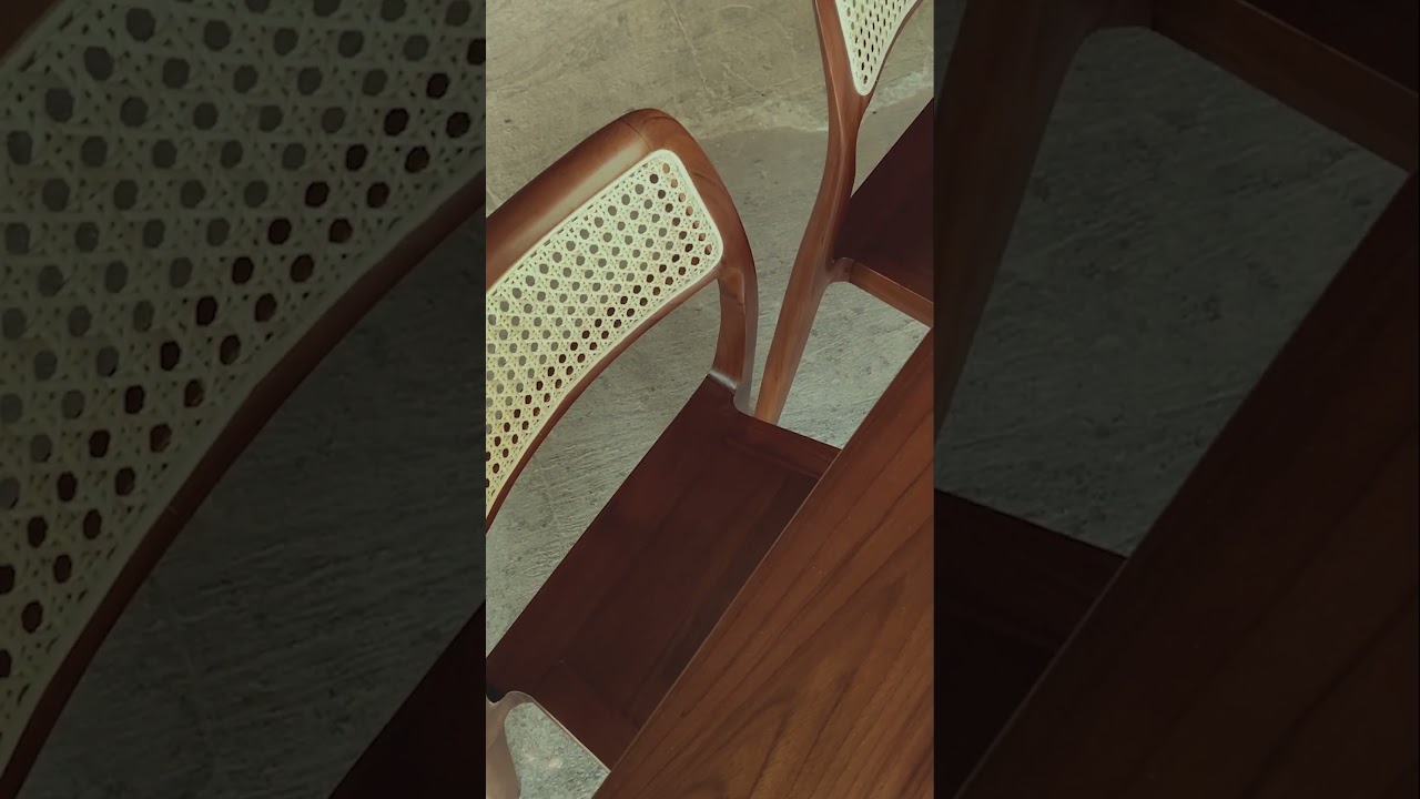 MEJA MAKAN 4 KURSI KAYU JATI MINIMALIS - Video Aesthetic Instagram Reels #customfurniture