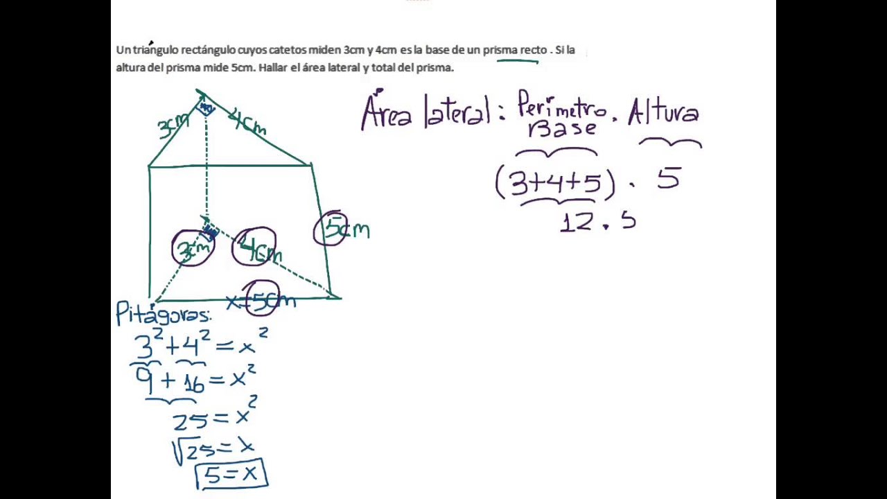 Area prisma triangular