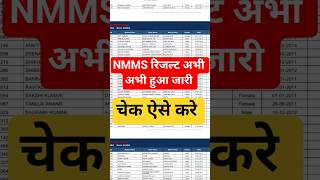 NMMS Scholarship Result 2026 Released 🔥 | Result Check Kaise Kare