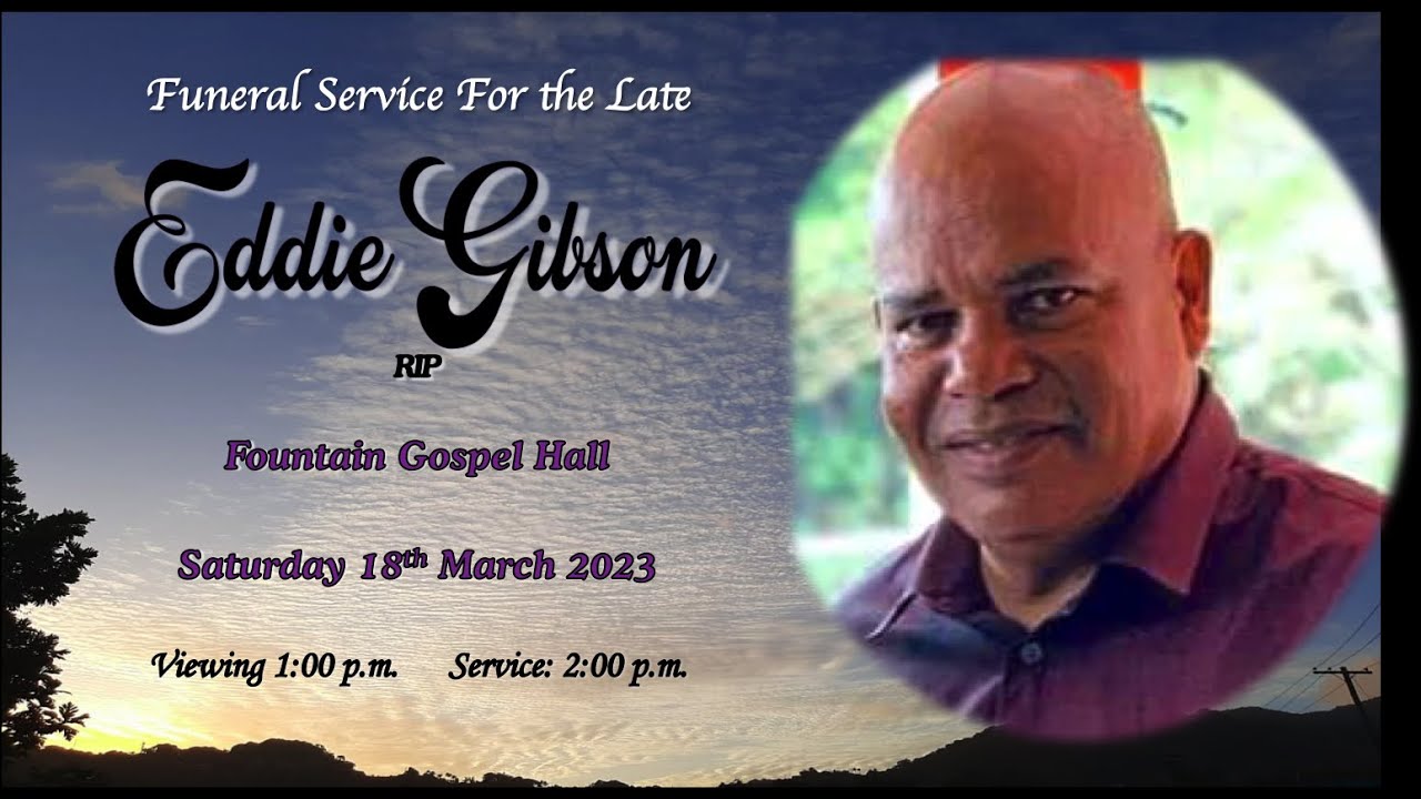 Eddie Gibson - funeral service - YouTube