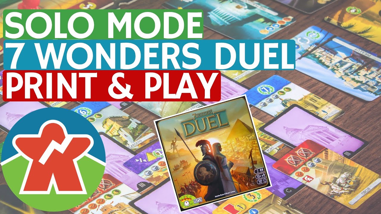 All By Myshelf 7 Wonders Duel Solo Playthrough The Broken Meeple Youtube