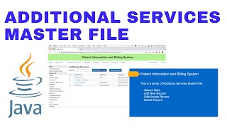 Additional Services Master File - Patient Information and Billing System - JAVA/JEE #pibs screenshot 4