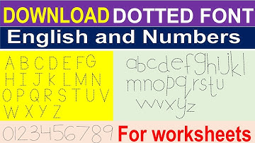 Download Dotted Tracing Worksheets Font us in MS Word || Dotted Letters Font In Word (FREE)