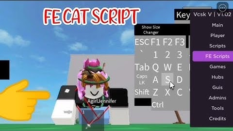 ROBLOX FE CAT SCRIPT using FLUXUS EXECUTOR played at Fencing - script link on pinned comments
