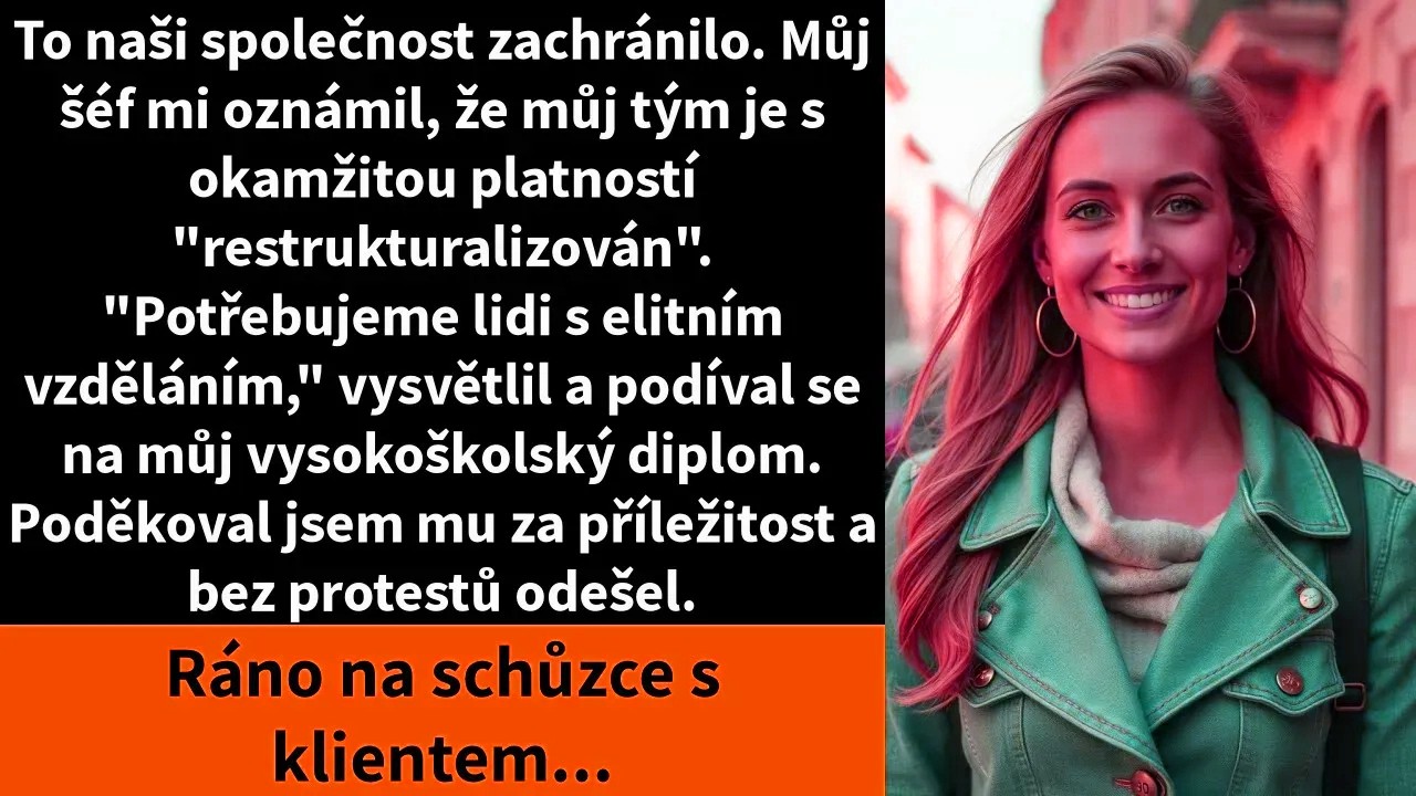 Seděla jsem v teplákách a popíjela kávu, když mi přišla zpráva od Taši, generální ředitelky našeho největšího klienta„ „Jdu do jámy lvové„ Kež bys tu byla„“ Věděla jsem, že jí za dvě hodiny sedí...
