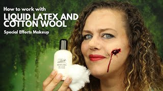 How to work with Liquid Latex and Cotton Wool | How to do Special Effects Makeup | Halloween Makeup