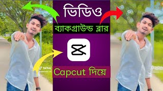 capcut দিয়ে ভিডিও ব্যাকগ্রাউন্ড ব্লার | capcut video editing background colour change |