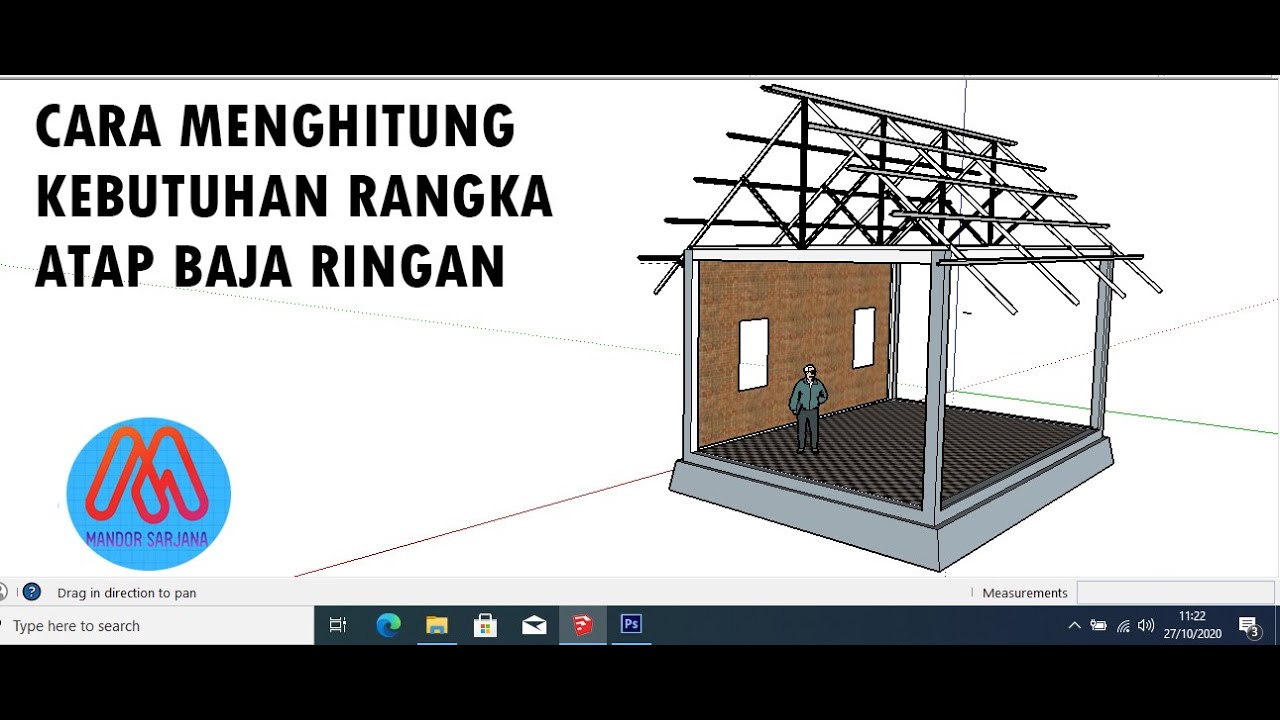  CARA  MENGHITUNG  KEBUTUHAN  RANGKA ATAP  BAJA  RINGAN  YouTube